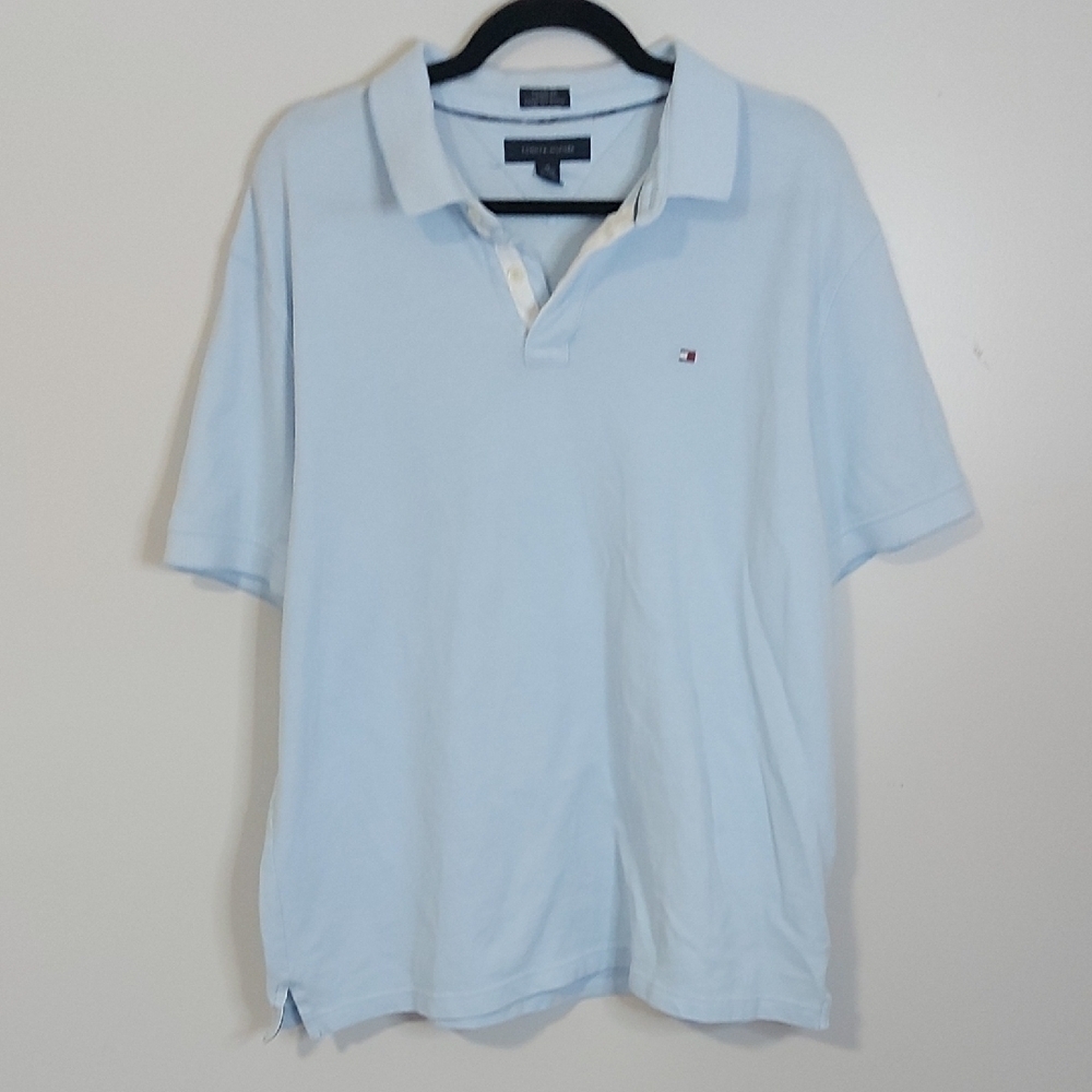 Tommy Hilfiger Light Blue Men's Polo Shirt XL